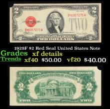 1928F $2 Red Seal United States Note Grades xf details