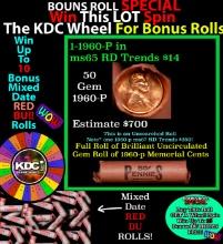 INSANITY The CRAZY Penny Wheel 1000s won so far, WIN this 1960-p BU RED roll get 1-10 FREE