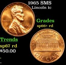 1965 SMS Lincoln Cent 1c Grades sp66+ rd