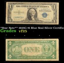 **Star Note** 1935G $1 Blue Seal Silver Certificate Grades vf+