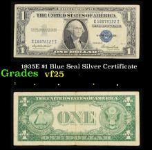 1935E $1 Blue Seal Silver Certificate Grades vf+