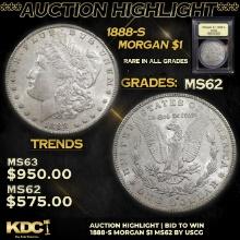 ***Auction Highlight*** 1888-s Morgan Dollar $1 Graded Select Unc By USCG (fc)