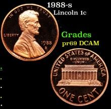 Proof 1988-s Lincoln Cent 1c Grades GEM++ Proof Deep Cameo