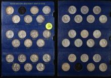 Near Complete Silver Washington Quarter 25c Whitman Page, 1947-1954 20 Coins