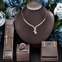 4 Piece Zirconia Bridal Jewelry Set, Necklace, Bracelet, Earrings, & Ring Sterling Silver .925