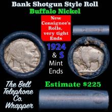 Buffalo Nickel Shotgun Roll in Old Bank Style 'Bell Telephone' Wrapper 1924 & s Mint Ends