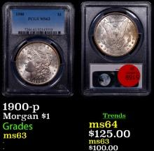 PCGS 1900-p Morgan Dollar $1 Graded ms63 By PCGS