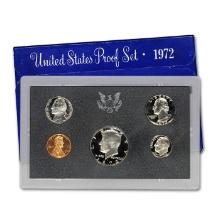 1972 United States Proof Set, 5 Coins Inside! No Outer Box