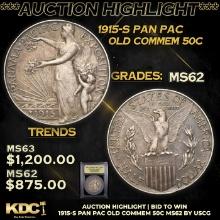 ***Auction Highlight*** 1915-s Pan Pac Old Commem Half Dollar 50c Graded Select Unc By USCG (fc)
