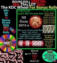 INSANITY The CRAZY Penny Wheel 1000s won so far, WIN this 1973-s BU RED roll get 1-10 FREE