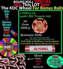 INSANITY The CRAZY Penny Wheel 1000s won so far, WIN this 1996-p BU RED roll get 1-10 FREE