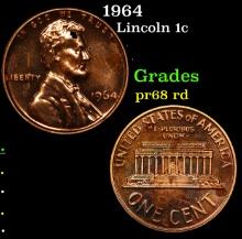 Proof 1964 Lincoln Cent 1c Grades Gem++ Proof Red