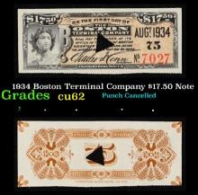 1934 Boston Terminal Company $17.50 Note Grades Select CU