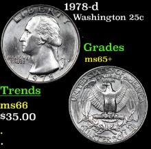 1978-d Washington Quarter 25c Grades GEM+ Unc