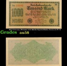 1922 Germany (Weimar) 1000 Marks Hyperinflation Banknote P# 76 Grades Choice AU/BU Slider