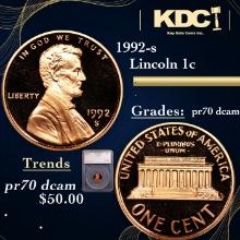 Proof 1992-s Lincoln Cent 1c Graded pr70 dcam By SEGS