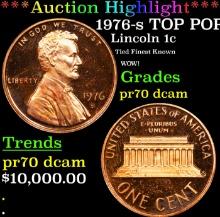 Proof ***Auction Highlight*** 1976-s Lincoln Cent TOP POP! 1c Graded pr70 dcam By SEGS (fc)