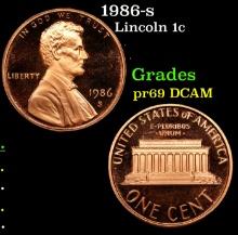 Proof 1986-s Lincoln Cent 1c Grades GEM++ Proof Deep Cameo