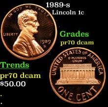 Proof 1989-s Lincoln Cent 1c Grades GEM++ Proof Deep Cameo