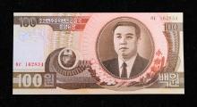 1992 Upper Korea 100 Won Banknote P# 43a Grades Gem+ CU