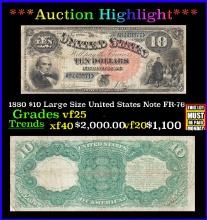 1880 $10 Large Size United States Note Grades vf+ FR-76