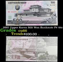 2007 Upper Korea 500 Won Banknote P# 44c Grades Gem+ CU