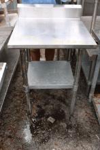 Stainless 24"x24" Table with Backsplash