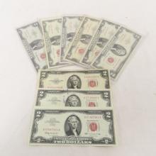 9 $2 Red Seal Notes