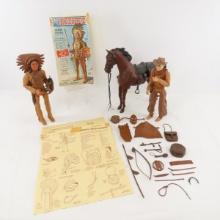 MARX Chief Cherokee with box, Johnny West & horse