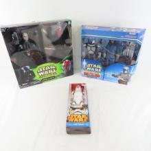 3 Star Wars 12" Action Figures in boxes