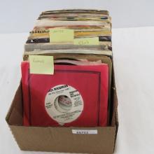 100+ vintage 45's- some radio/promo copies