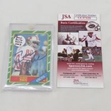 Jerry Rice Signed 1986 Topps Cards- JSA COA