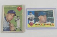 1954 & 1960 Duke Snider Topps Baseball Cards