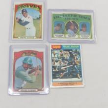 3 1972 & 76 Hank Aaron #1 Baseball Cards
