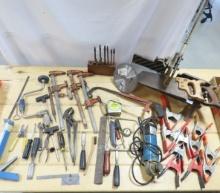 Chisels, clamps, and other tools