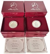 Lot of 20 1982 proof U.S. 90% silver George Washington commemorative half dollars