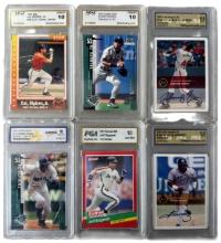 Lot of 6 authenticated & graded baseball cards