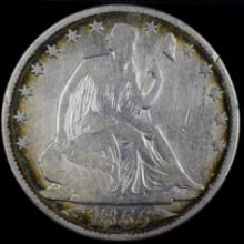 1855-O U.S. seated Liberty half dollar