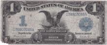 1899 large size U.S. $1 "Black Eagle" blue seal silver certificate banknote