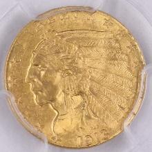Certified 1913 U.S. $2 1/2 Indian head gold coin