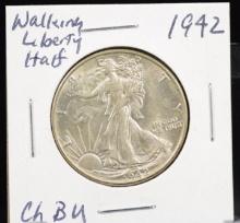 1942 Walking Half Dollar CH BU FBF