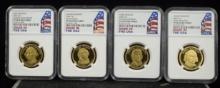 4 Different Proof Presidents NGC PF-69 UC