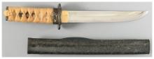 Signed Japanese Tanto with Shinshinto Era Attribution