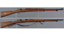 Two Swedish Carl Gustaf Model 1896 Mauser Bolt Action Rifles