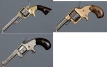 Three Spur Trigger Single Action Revolvers