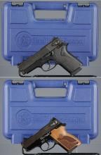Two Smith & Wesson Semi-Automatic Pistols with Cases