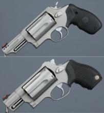 Two Taurus The Judge Double Action Revolvers