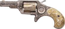 Engraved Silver and Gold Plated Colt New Line .32 Revolver