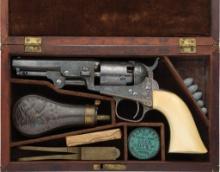 Silver-Plated Factory Engraved Colt Model 1849 Pocket Revolver