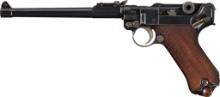 WWI German DWM 1916 Dated Artillery Luger Semi-Automatic Pistol